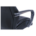La-Z-Boy Commercial 2000 High-Back Executive Chair, Supports Up to 300 lb, 20.25" to 23.25" Seat Height, Black Seat/Back, Silver Base