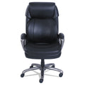 SertaPedic Cosset Big and Tall Executive Chair, Supports Up to 400 lb, 19" to 22" Seat Height, Black Seat/Back, Slate Base