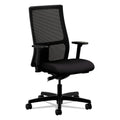 HON Ignition Series Mesh Mid-Back Work Chair, Supports Up to 300 lb, 17.5" to 22" Seat Height, Black