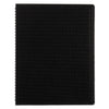 Blueline Duraflex Poly Notebook, 1 Subject, Medium/College Rule, Black Cover, 11 x 8.5, 80 Sheets