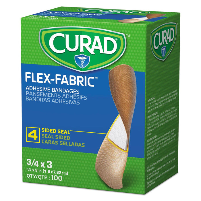 Curad General Purpose Bandages, 0.75 x 3, 100/Box