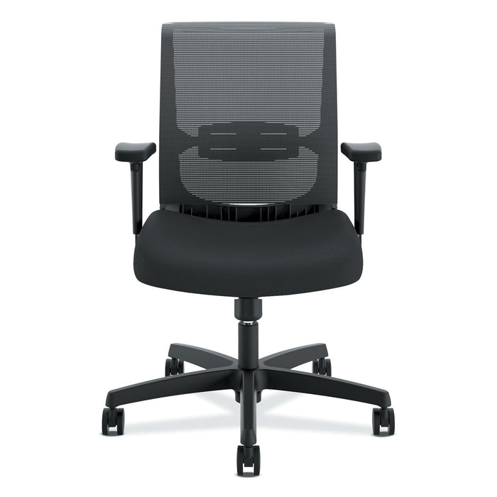 HON Convergence Mid-Back Task Chair, Swivel-Tilt, Supports Up to 275 lb, 15.75" to 20.13" Seat Height, Black