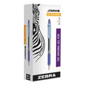 Zebra Jimnie Gel Pen, Stick, Medium 0.7 mm, Blue Ink, Smoke Barrel, 12/Pack