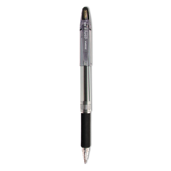 Zebra Jimnie Gel Pen Value Pack, Stick, Medium 0.7 mm, Black Ink, Smoke Barrel, 24/Box