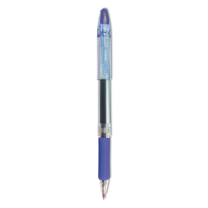 Zebra Jimnie Gel Pen, Stick, Medium 0.7 mm, Blue Ink, Smoke Barrel, 12/Pack
