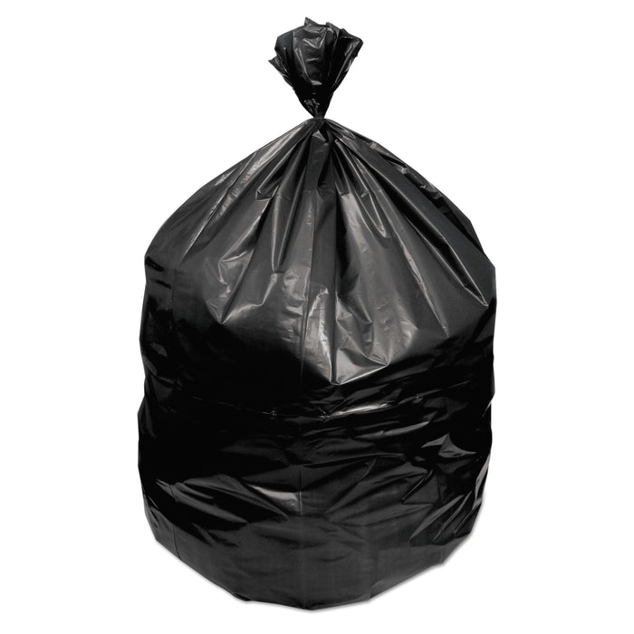 GEN Waste Can Liners, 60 gal, 1.2 mil, 38" x 58", Black, 100/Carton