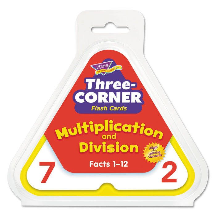 TREND Three-Corner Flash Cards, Multiplication/Division, 5.5 x 5.5, 48/Set