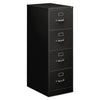 Alera Economy Vertical File, 4 Legal-Size File Drawers, Black, 18" x 25" x 52"