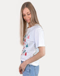 Christmas Tree Snowflake Sprinkles Graphic Tee - White by Boutique 23