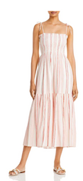 Joie Womens Jailene Striped Smocked Maxi Dress - Pink Multicolor, Size XXS by Vanessa Jane