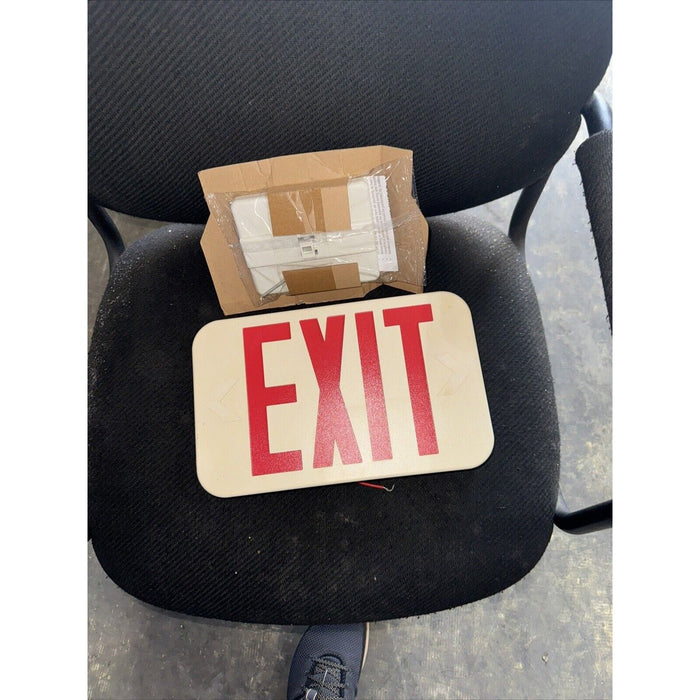 Commercial Electric 14W Equiv LED White Exit Sign w/ Ni-Cad 4.8-Volt Battery by Price Is Right Miami