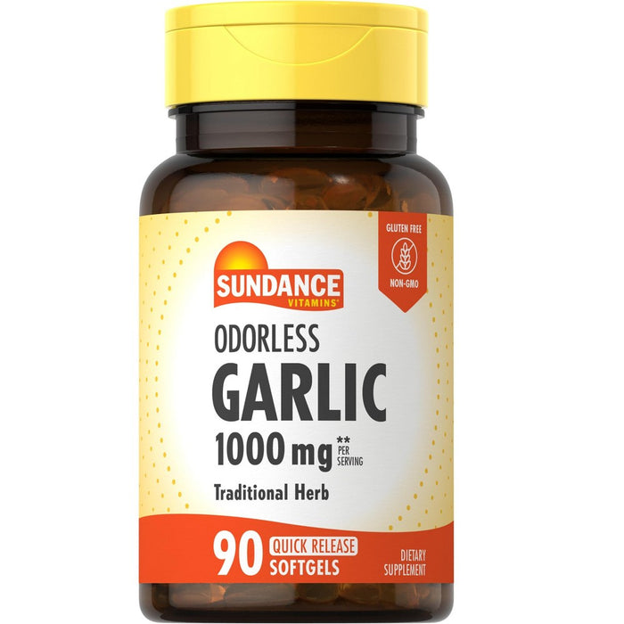Sundance Vitamins Odorless Garlic Softgels, 500 Mg, 90 Tabs by Pasteur Pharmacy