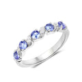 Genuine London Blue Topaz 5 Stone Ring by Fine Color Jewels