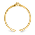 10K Yellow Gold Toe Ring Heart Shaped by Fine Color Jewels