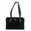 Chanel Black Nubuck Leather Chain Shoulder Bag 7 Series #2924