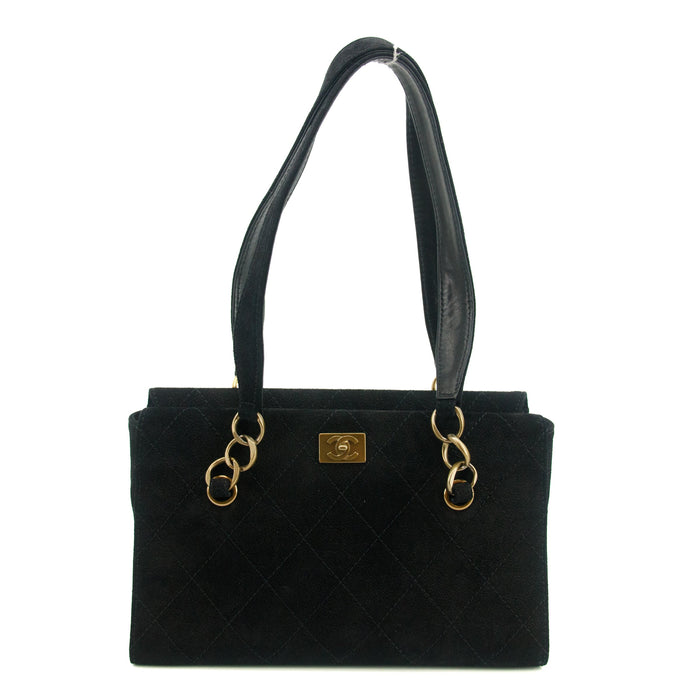Chanel Black Nubuck Leather Chain Shoulder Bag 7 Series #2924 by Bolt Boutique