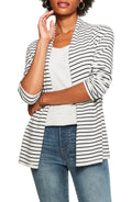 Nic and Zoe Sweetheart Stripe Cardigan, Size Small by Vanessa Jane
