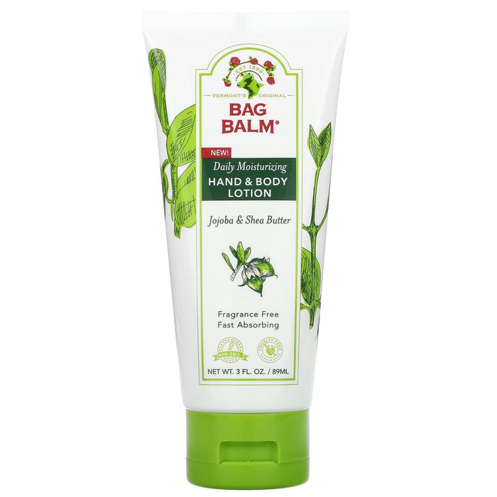 Bag Balm Hand & Body Lotion, Daily Moisturizing, Jojoba & Shea Butter by Pasteur Pharmacy