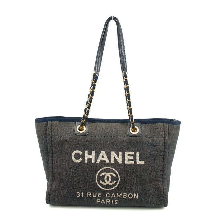 Chanel Deauville MM Denim Blue Tote Bag 18 Series #2927 by Bolt Boutique