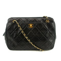 Chanel Matelasse Black Lambskin Chain Shoulder Bag 4 Series #2929 by Bolt Boutique