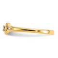 10K Yellow Gold Toe Ring Heart Shaped by Fine Color Jewels