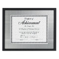 DAX Contemporary Wood Frame, Silver Metal Mat, 11 x 14, 8.5 x 11, Black