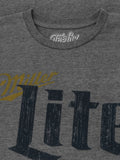 Miller Lite Distressed Logo T-Shirt - Gray by Tee Luv