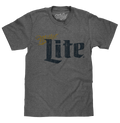 Miller Lite Distressed Logo T-Shirt - Gray by Tee Luv