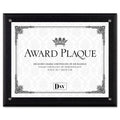 DAX Award Plaque, Wood/Acrylic Frame, Up to 8.5 x 11, Black