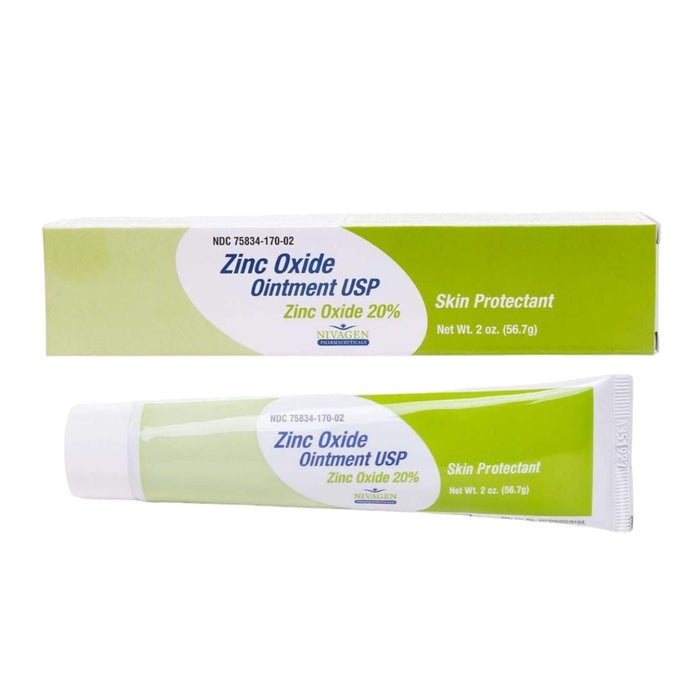 Nivagen Zinc Oxide 20% Ointment USP – Skin Protectant – 2 OZ by Pasteur Pharmacy