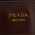 Prada Calfskin Bicolor Red x Burgundy Shoulder Bag #2936 by Bolt Boutique