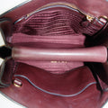 Prada Calfskin Bicolor Red x Burgundy Shoulder Bag #2936 by Bolt Boutique
