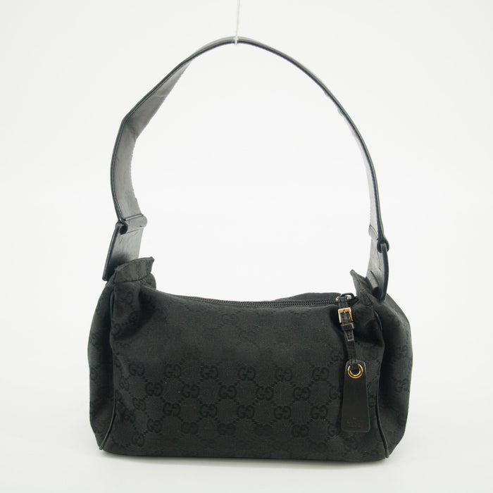 Gucci Black GG Canvas x Leather Shoulder Bag #2942 by Bolt Boutique