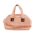 Chanel Pink Coco Mark Chocolate Bar Caviar Skin Tote Bag #2944 by Bolt Boutique