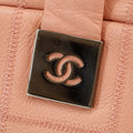 Chanel Pink Coco Mark Chocolate Bar Caviar Skin Tote Bag #2944 by Bolt Boutique