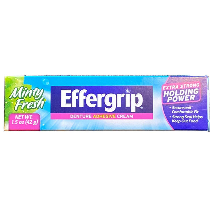 Effergrip Denture Adhesive Cream Extra Strong Holding Power 1.5 Oz by Pasteur Pharmacy