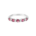 Genuine Pink Tourmaline 5 Stone Ring by Fine Color Jewels