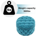 29.5" Tufted Velvet Round Ottoman Classic Button Living Room Footrest with Storage by DailySale