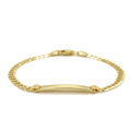 14k Yellow Gold Curb Link Style Children's ID Bracelet by Bids.com