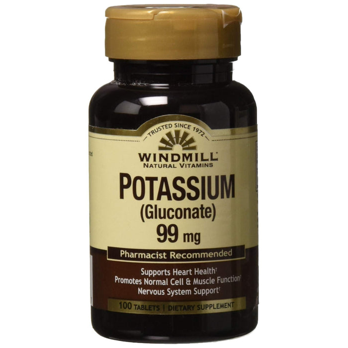 Windmill Potassium As Gluconate, 99 Mg, Tablets by Pasteur Pharmacy