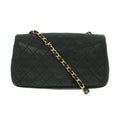 Chanel Matelasse Lambskin Black Single Flap Shoulder Bag #2958 by Bolt Boutique