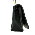 Chanel Matelasse Lambskin Black Single Flap Shoulder Bag #2958 by Bolt Boutique