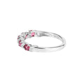 Genuine Pink Tourmaline 5 Stone Ring by Fine Color Jewels