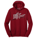 Dr Pepper Distressed Logo Pullover Hooded Sweatshirt - Red by Tee Luv