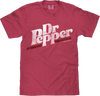 Tee Luv x Comfort Colors Distressed Dr Pepper Logo T-Shirt - Brick Red