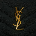 YSL Saint Laurent Black Cassandre Matelasse Bifold Wallet #2965 by Bolt Boutique