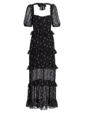 Wayf Bustier Tiered Maxi Dress, Size Small by Vanessa Jane