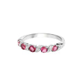 Genuine Pink Tourmaline 5 Stone Ring by Fine Color Jewels