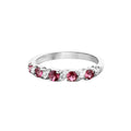 Genuine Pink Tourmaline 5 Stone Ring by Fine Color Jewels