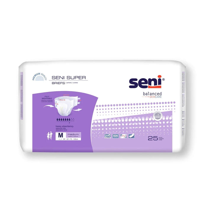 Seni® Super Unisex Adult Incontinence Brief Medium Disposable Heavy Absorbency by Pasteur Pharmacy
